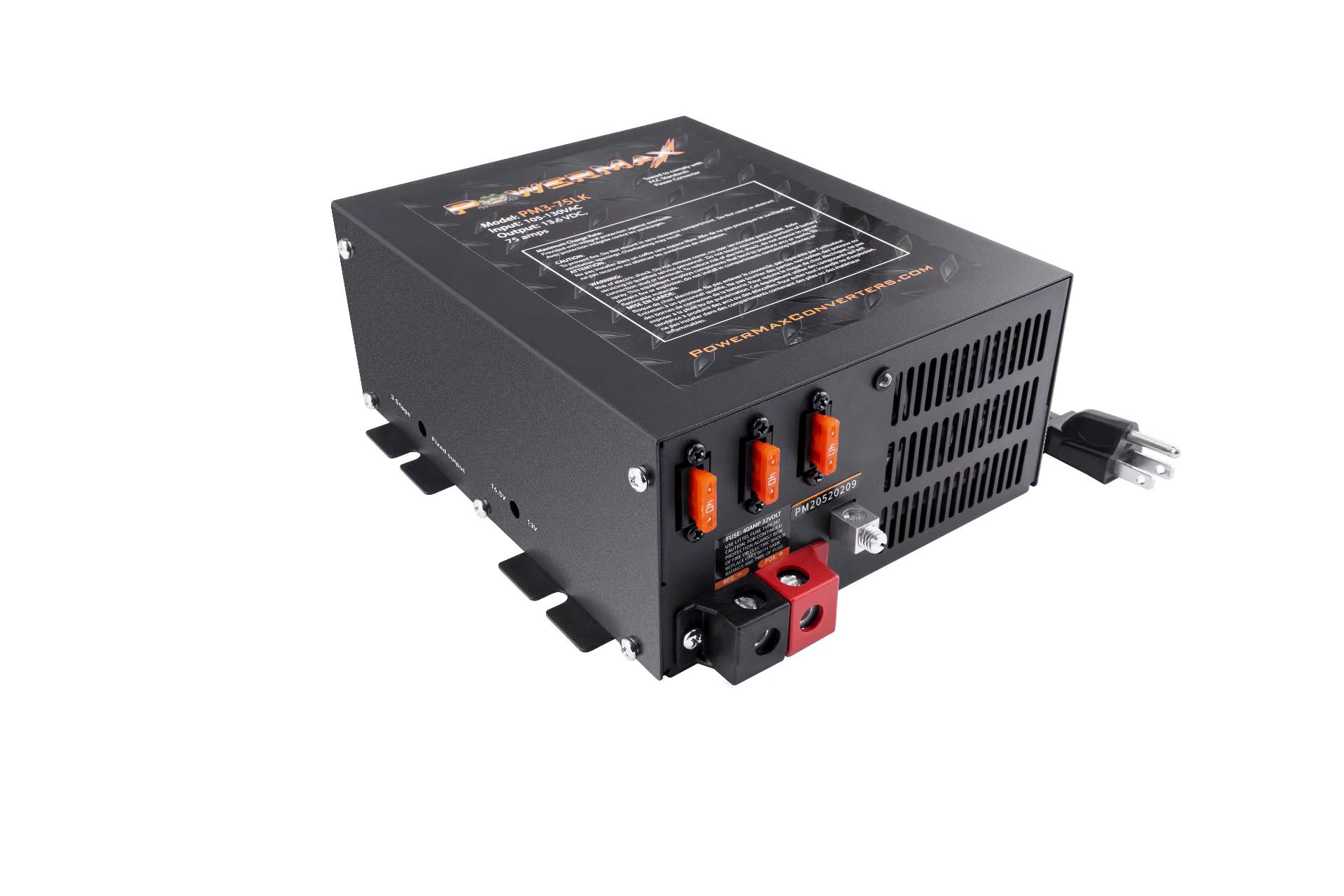 POWERMAX PM3-100 12 VOLT DC 100 AMP CONVERTER WITH 3 STAGE AUTOMATIC CHARGING