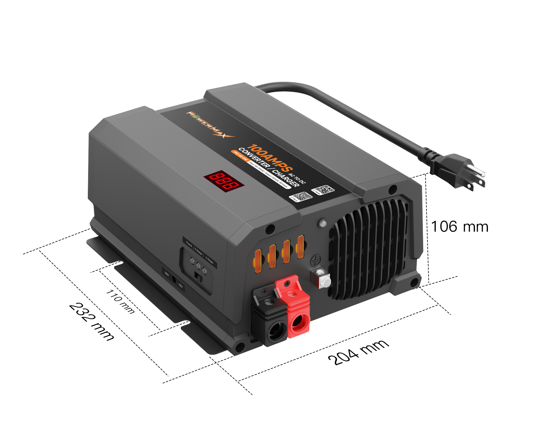 Adjustable 12V Battery Charger & Power Converter - PowerMax